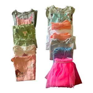 GIRLS 18-24 MONTHS BUNDLE-TOTAL 14 PIECES-DISNEY BABY-CARTERS-DISNEY & MORE